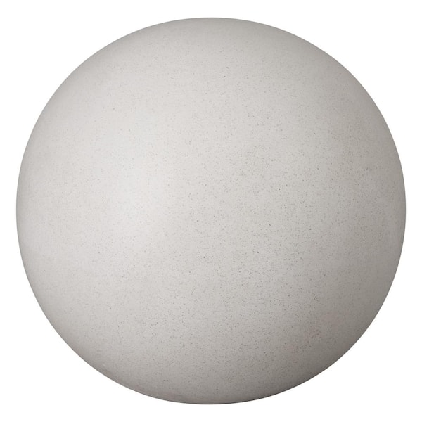 Emissary Pozzo 31 in. H Matte White Spherical Terrazzo Garden Figurines