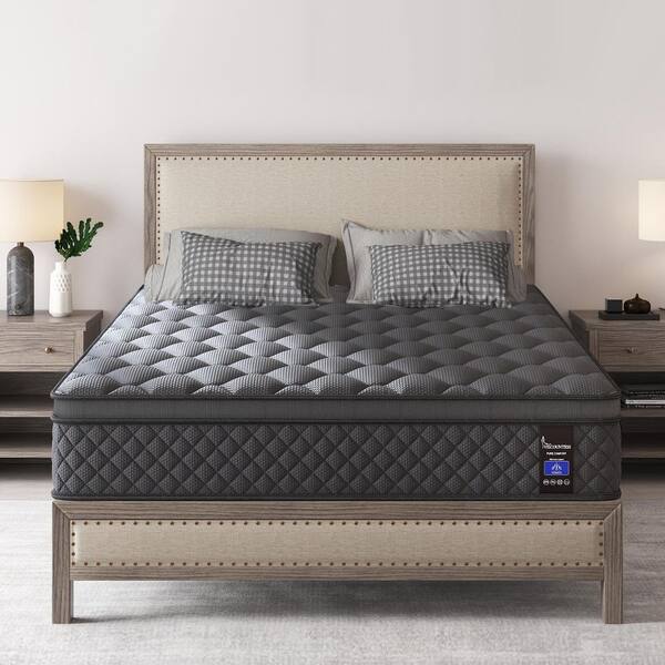 Unbranded Queen Size Medium Firm Hybrid 10 in. Euro Top Support and Bed-in-a-Box Mattress