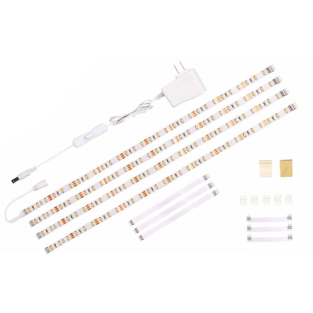 6.6 ft. Flexible LED Strip with 120 Beads, 1100 Lumens, 2700K Warm White for Kitchen Cabinets, Monitor Backs and Shelves price history on PriceWatchPro