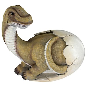 9.5 in. H Baby Brachiosaurus Dino Egg Statue