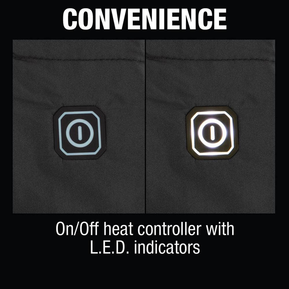 Black Polyester Hooded Heated Blanket with 3 Heat Settings