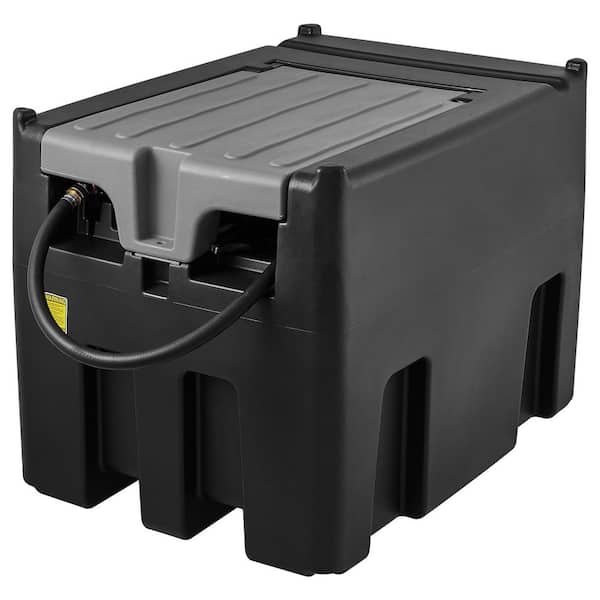 SKYSHALO Portable Diesel Tank, 116 Gal. Capacity and 10 GPM Flow Rate, Diesel Fuel Tank with 12V Electric Transfer Pump, Black