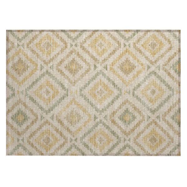 Chantille Machine Washable Indoor/Outdoor Abstract ACN3140 Wheat 3 ft. x 4 ft. Area Rug
