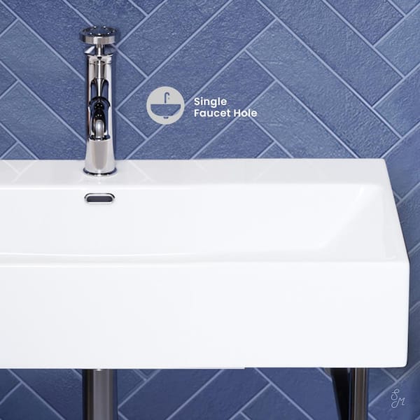 Swiss Madison Claire 30 in. Ceramic White Console Sink Basin