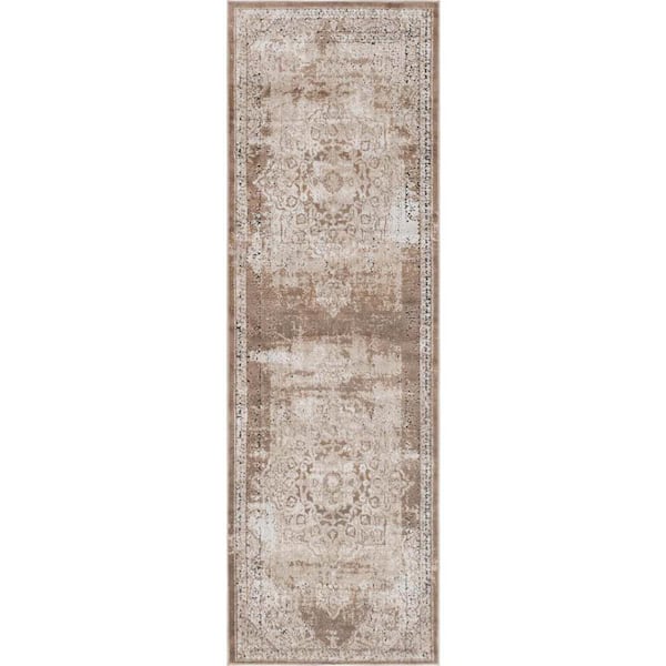Unique Loom Chateau Roosevelt Khaki 2 ft. 2 in. x 6 ft. 9 in. Area Rug 3146811 The Home Depot
