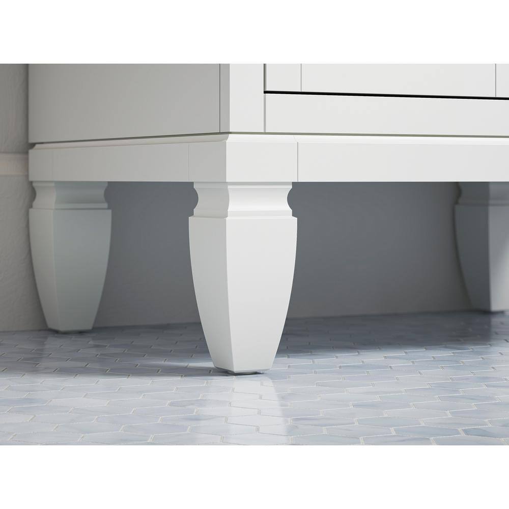 Hearthaven 24" White Freestanding Single Vanity with Quartz Top