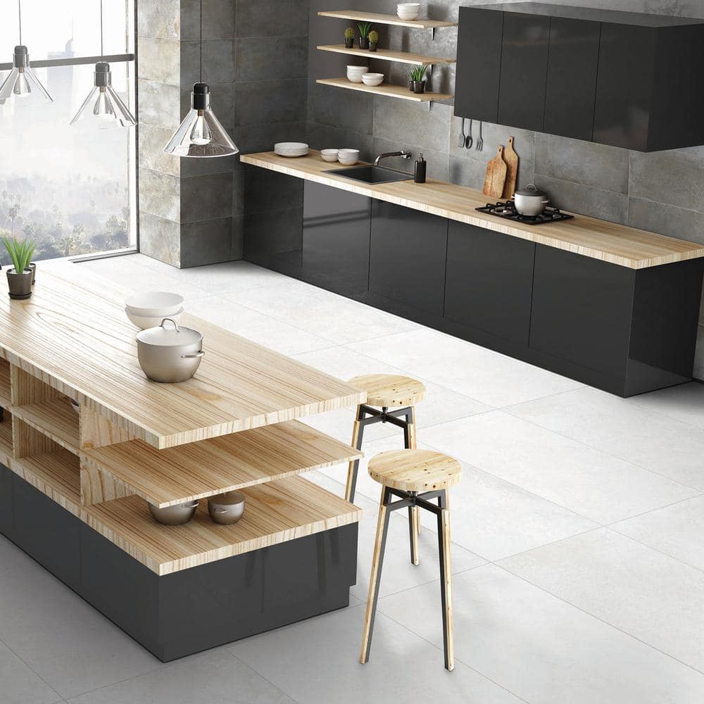 Midtown White Matte Large Format Porcelain Tile