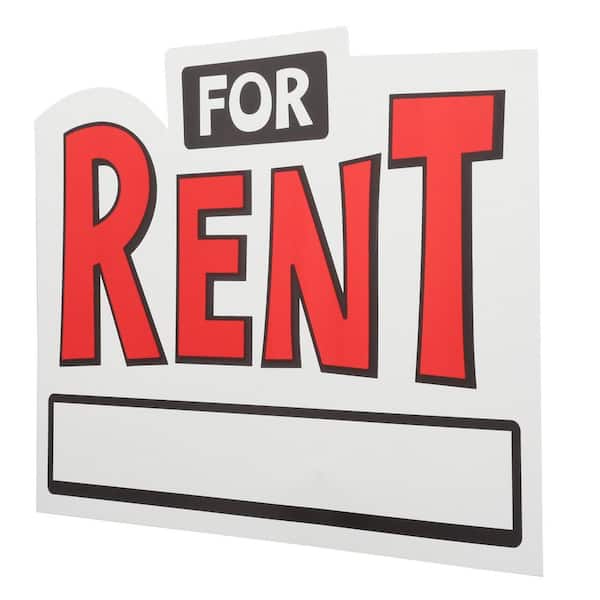 10 in. x 14 in. 2D Shaped for Rent Yard Sign