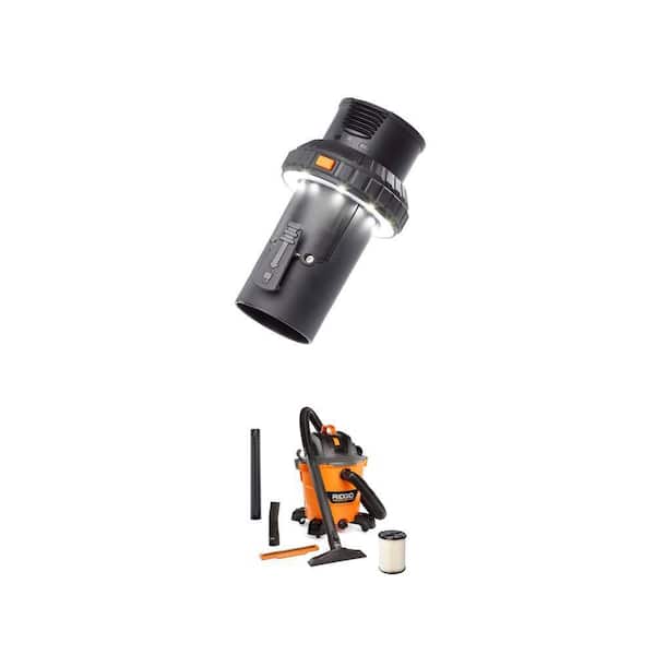 2-1/2 in. LED Lighted Vacuum Attachment and 12 Gal. 5.0 Peak HP NXT Shop Vacuum Combo