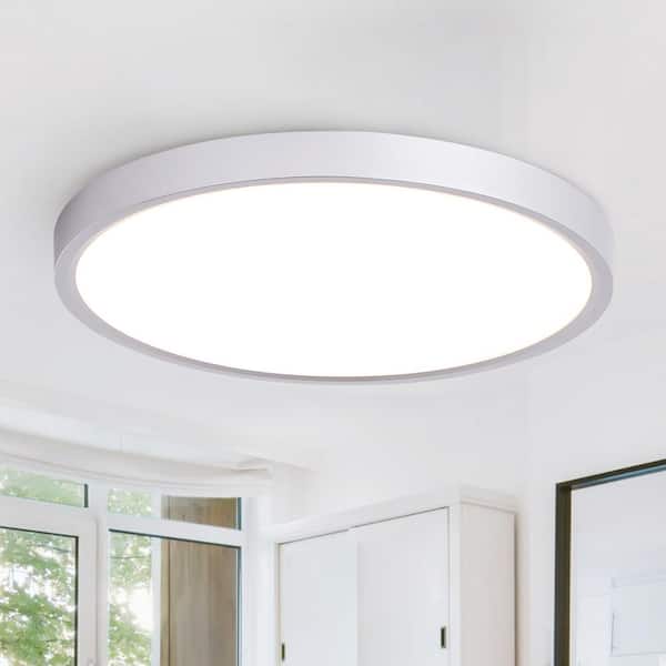 ZJVAIVE 9 in. 1-Light Silver Dimmable LED Flush Mount Ceiling Lighting for Dining Room with No Bulbs Included(2-Pack)