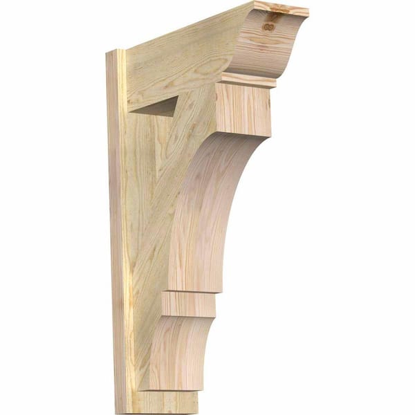 Ekena Millwork 8 in. x 34 in. x 22 in. Douglas Fir Balboa Traditional Rough Sawn Outlooker