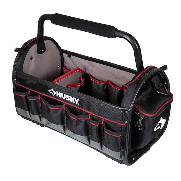 Husky 20 in. Pro Tool Tote with Removable Tool Wall 67129-02 - The