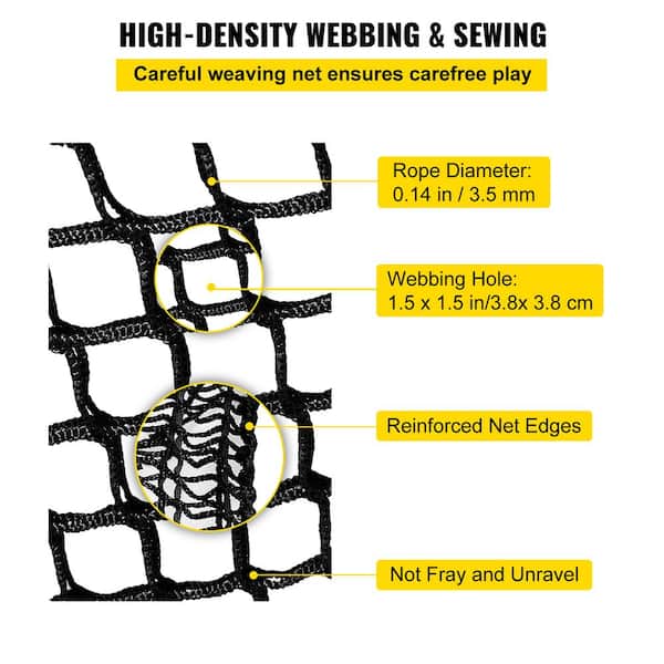 VEVOR Climbing Cargo Net 10.5 x 10.5 ft. Polyester Double Layers Cargo Net  Climbing Outdoor with 500 lb. Load Rope Bridge Net SCPPWH9.8X9.8XTNOV0 -  The Home Depot