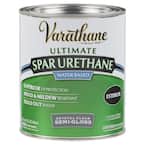 1 qt. Clear Semi-Gloss Water-Based Outdoor Spar Urethane (2-Pack)
