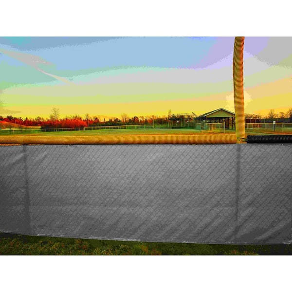 44 in. x 50 ft. Tan Mesh Fabric Privacy Fence Screen with Integrated Button Hole