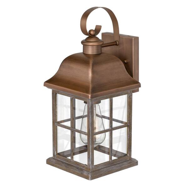 Worldwide Lighting Lawrenceville 15 In 1 Light Antique Copper Outdoor Wall Sconce Lamp E10025 008 The Home Depot Worldwide Lighting Lawrenceville 15 In, Antique Copper Outdoor Light Fixtures