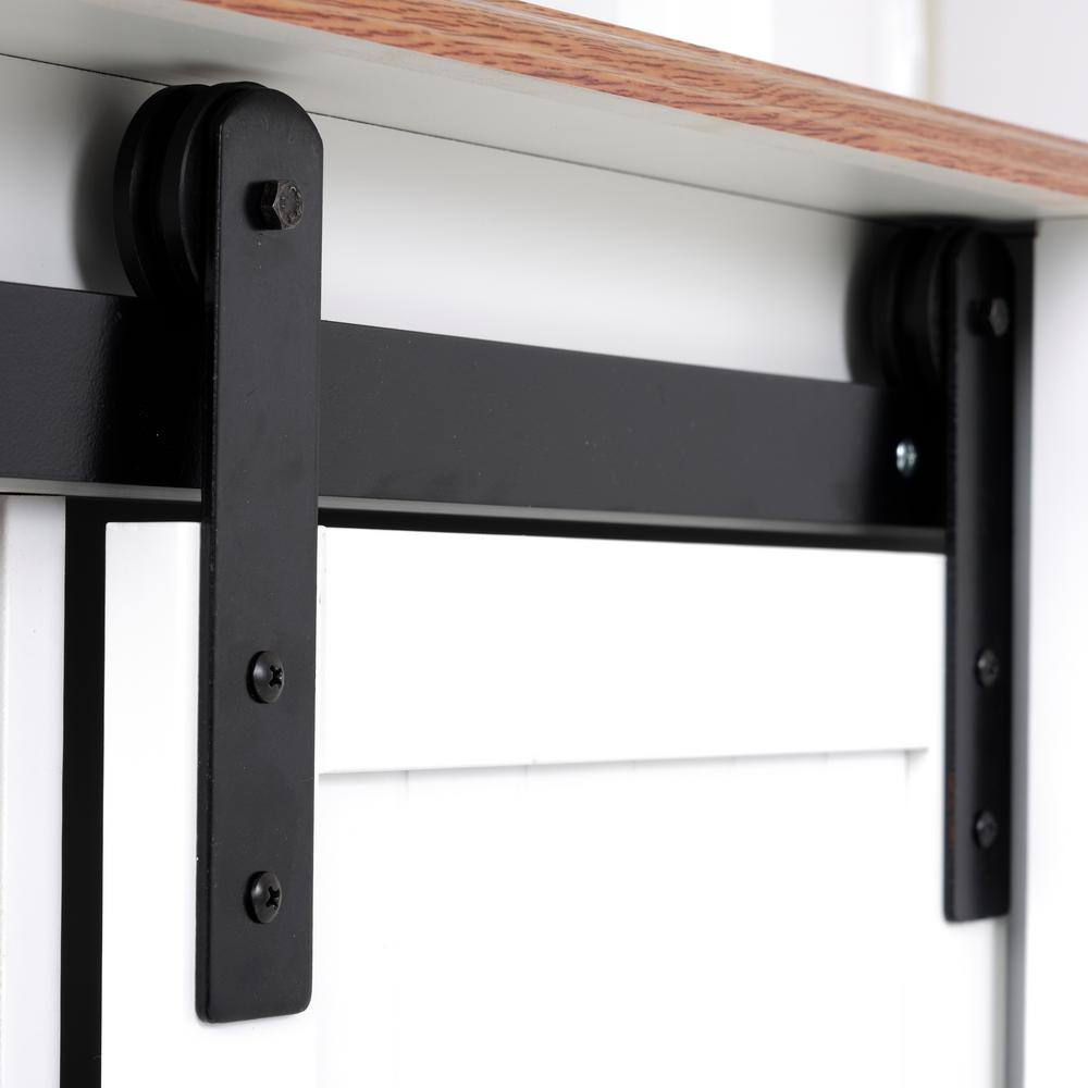 White Pine Barn Door Buffet with Sliding Doors and Drawers