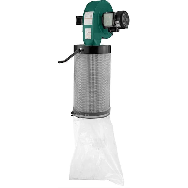 Grizzly Industrial 1-1/2 HP Wall-Mount Dust Collector with Canister Filter