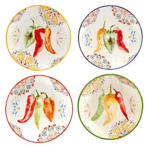 Sweet and Spicy Assorted Colors Salad Plates (Set of 4)