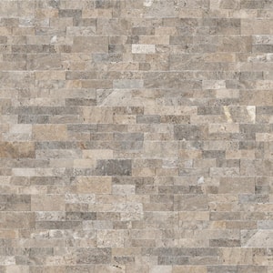 Trevi Gray Ledger Panel 6 in. x 24 in. Natural Travertine Wall Tile (6 sq. ft./Case)