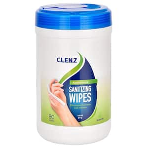 Clenz 80-Count Light Lemon Scented Antibacterial Sanitizing Wet Wipes (6-Pack)