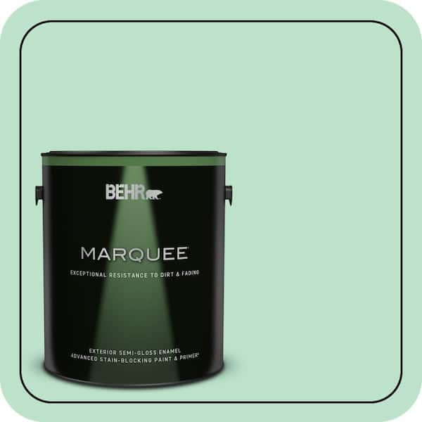 BEHR MARQUEE 1 gal. #P410-2 Spearmints Semi-Gloss Enamel Exterior Paint & Primer