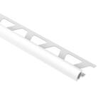 Rondec Bright White 5/16 in. x 8 ft. 2-1/2 in. PVC Bullnose Tile Edging Trim