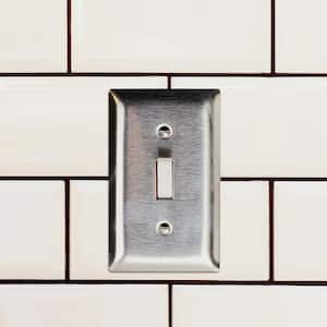 Pass & Seymour 302/304 S/S 1 Gang Toggle Oversized Wall Plate, Stainless Steel (1-Pack)