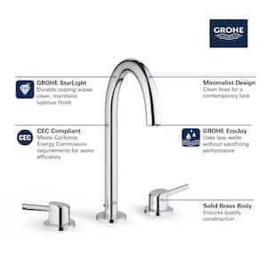 Concetto 8 in. Widespread 2-Handle High-Arc Bathroom Faucet in Brushed Cool Sunrise