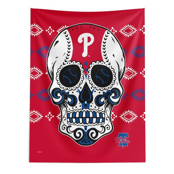 THE NORTHWEST GROUP MLB Phillies Candy Skull Printed Wall Hanging