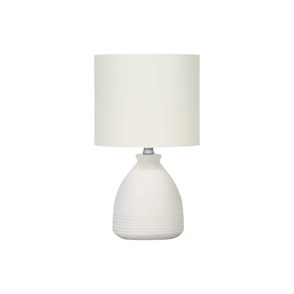 16.5 in.H White Ceramic Base Urn Bedside Table Lamp w/ White Fabric Shade, No Bulbs Included price history on PriceWatchPro