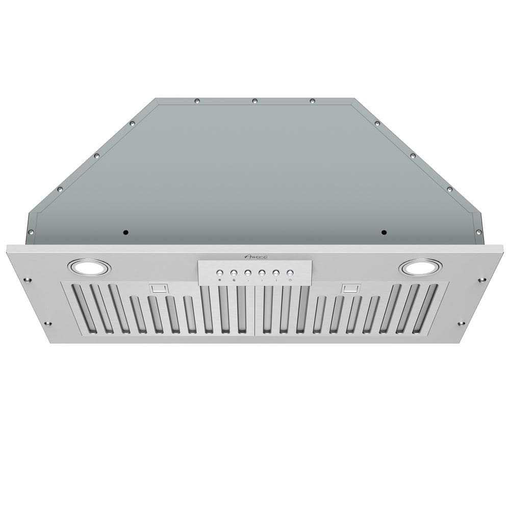 36 in. 650 CFM Ducted Built-In Insert Range Hood in Stainless Steel