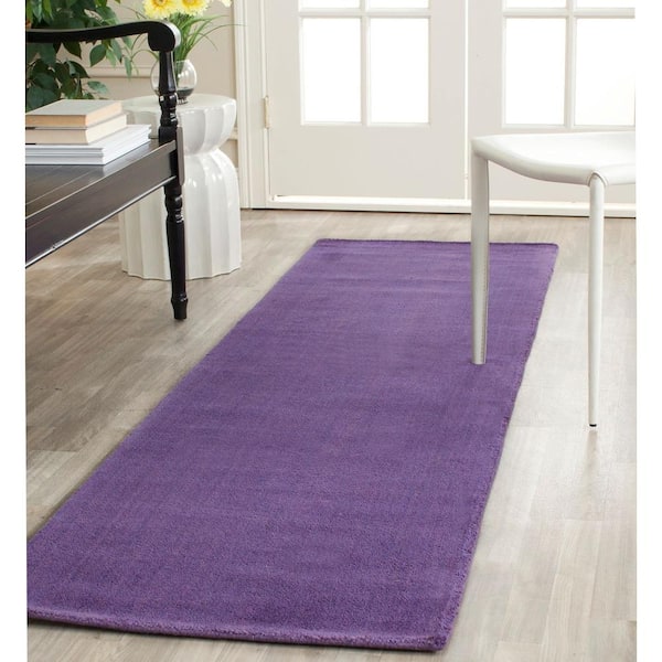 Himalaya Purple 2 ft. x 12 ft. Solid Runner Rug