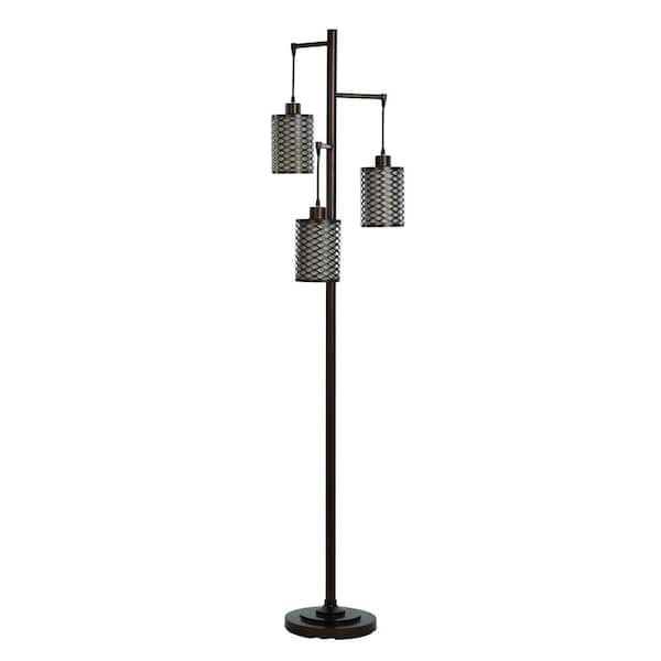 StyleCraft 72 in. Rubbed Bronze Indoor Floor Lamp