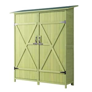 4.6 ft. W x 1.6 ft. D Wood Shed with Double Door (4.6 sq. ft. )