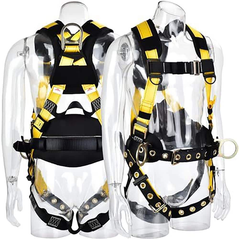 Industrial Fall Protection Safety Harness with 3D-Rings Waist and Leg Tongue Buckles ANSI Compliant Full Body Support price history on PriceWatchPro