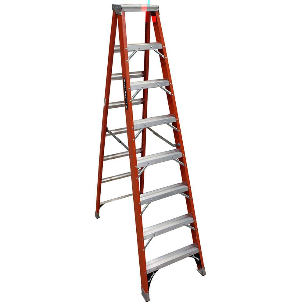 Louisville Ladder 8 ft. Fiberglass Step Ladder with 375 lbs. Load ...