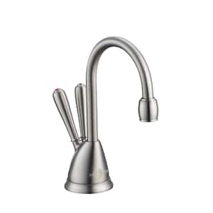 Involve View Series Instant Hot & Cold Water Dispenser Tank with 2-Handle 6.75 in. Faucet in Satin Nickel