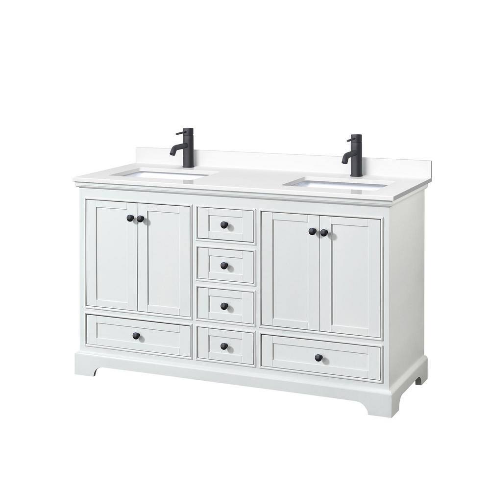 Wyndham Collection Deborah 60 in. W x 22 in. D x 35 in. H Double Bath ...