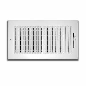 12" x 6" White 10 Pack TRUAIRE 3-way Steel Wall Ceiling Register NEW 