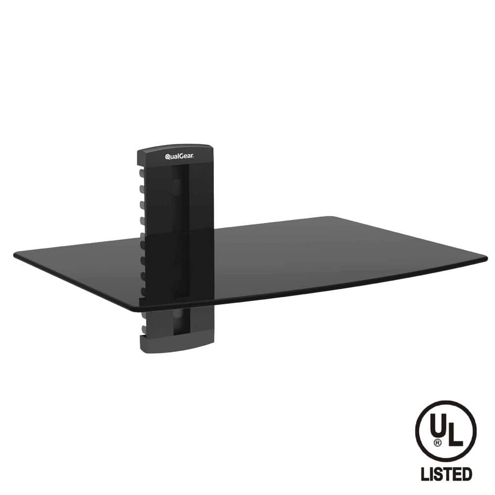 QualGear Universal Single Shelf Wall Mount for A/V Components, Black  QG-DB-001-BLK The Home Depot