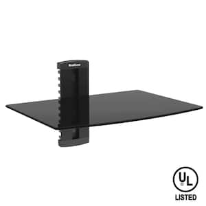 Universal Single Shelf Wall Mount for A/V Components, Black