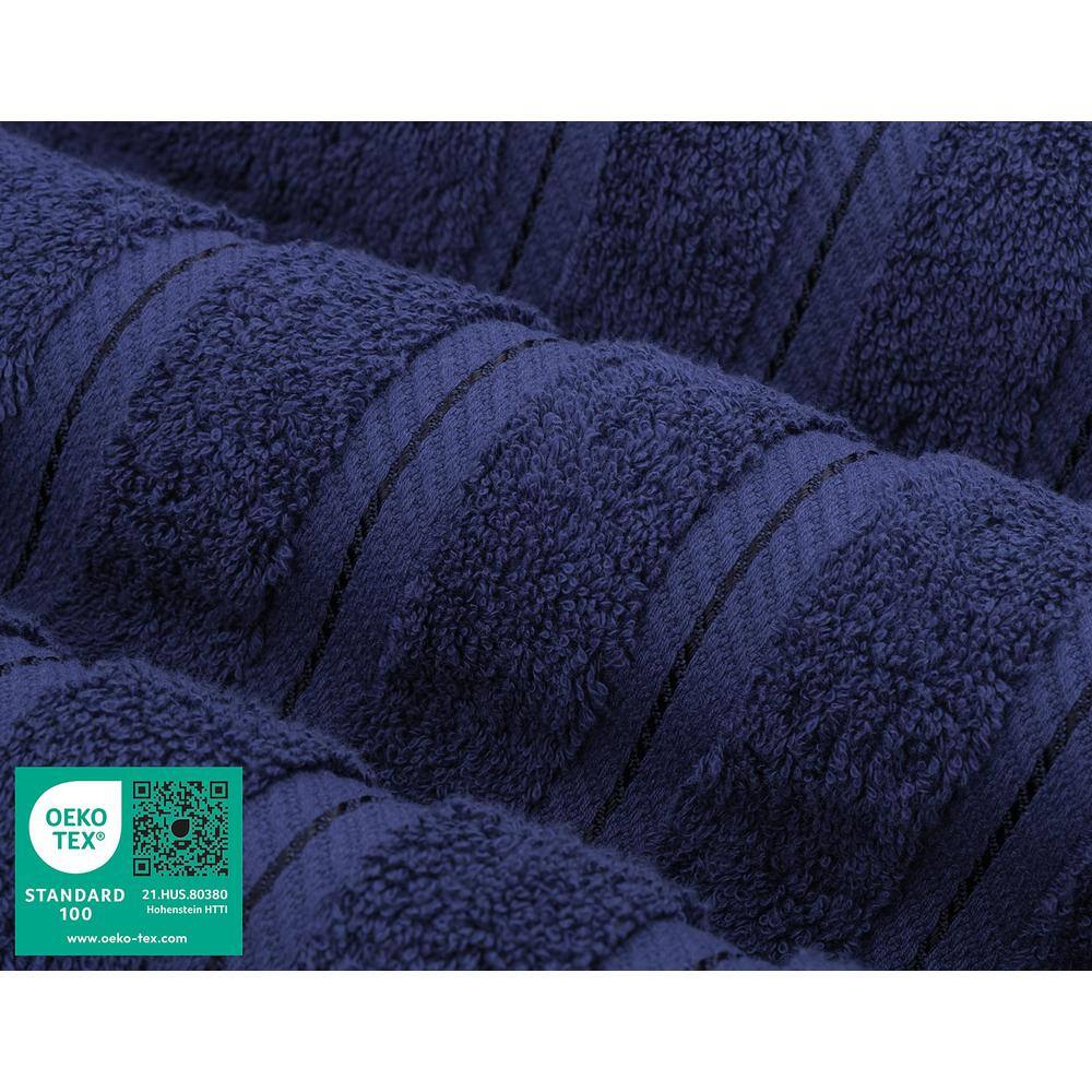 Navy Blue Turkish Cotton 6-Piece Towel Set