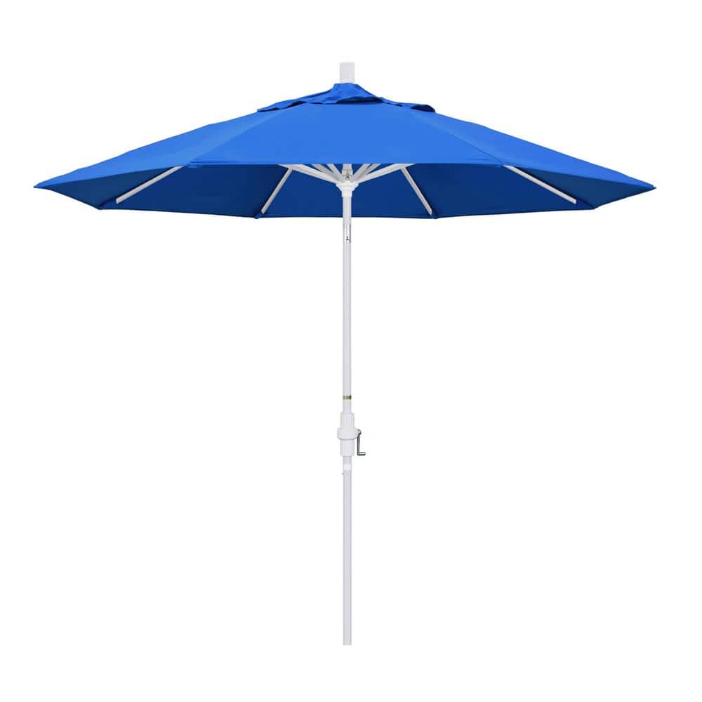 9 ft. Pacific Blue Olefin Aluminum Patio Umbrella with Tilt