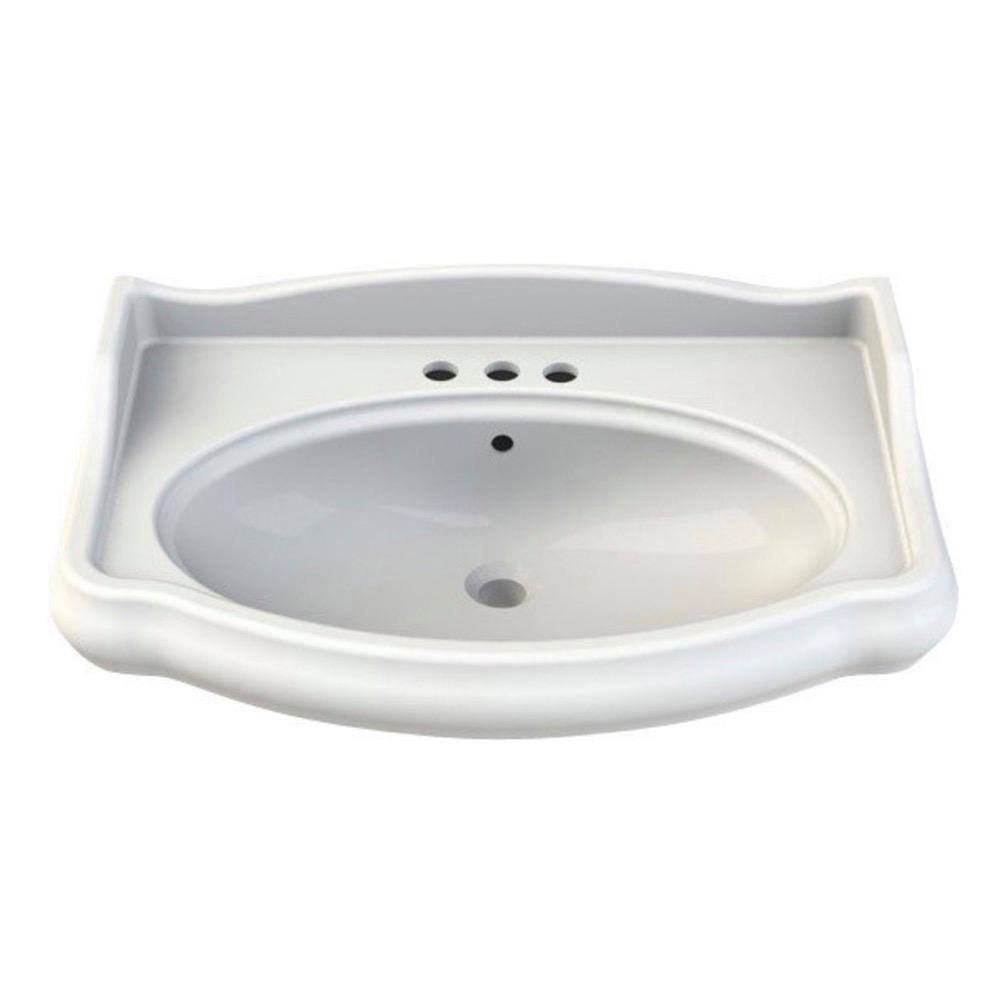 Wall Mount 27 Bathroom Sink, 3-hole