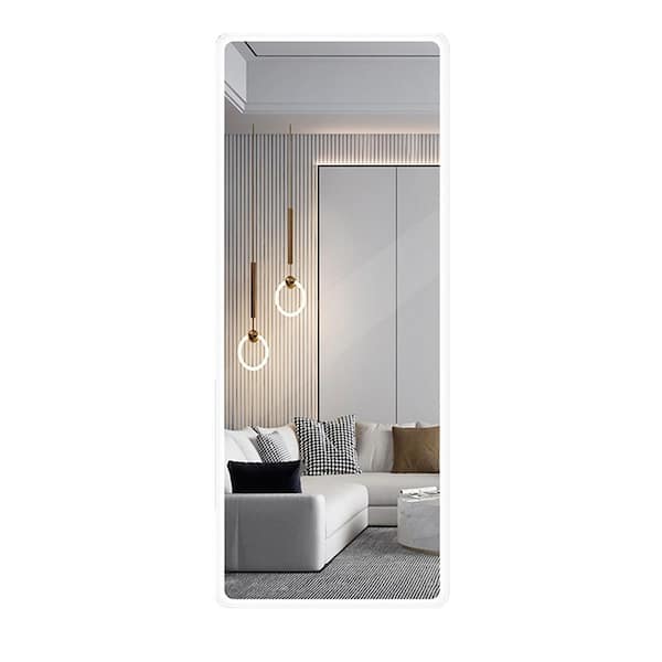 Unbranded 21.7 in. W. x 65 in. H Rectangle Frameless LED Full Length Mirror Wall-Mounted Full Body Dressing Mirror, Vanity Mirror