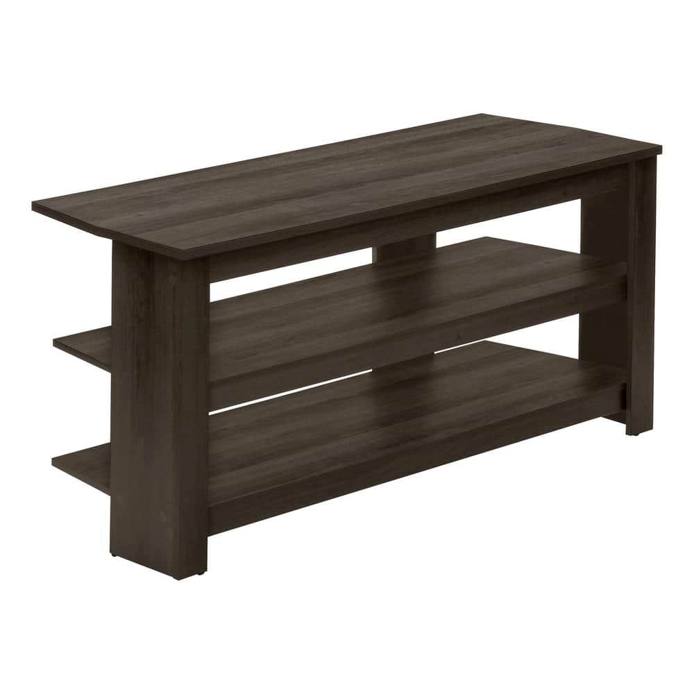 Oak TV Stand Fits TVs up to 55-65 in. with Shelves