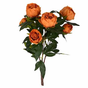 23 in. Coffee Artificial Peony individual Flower Stem