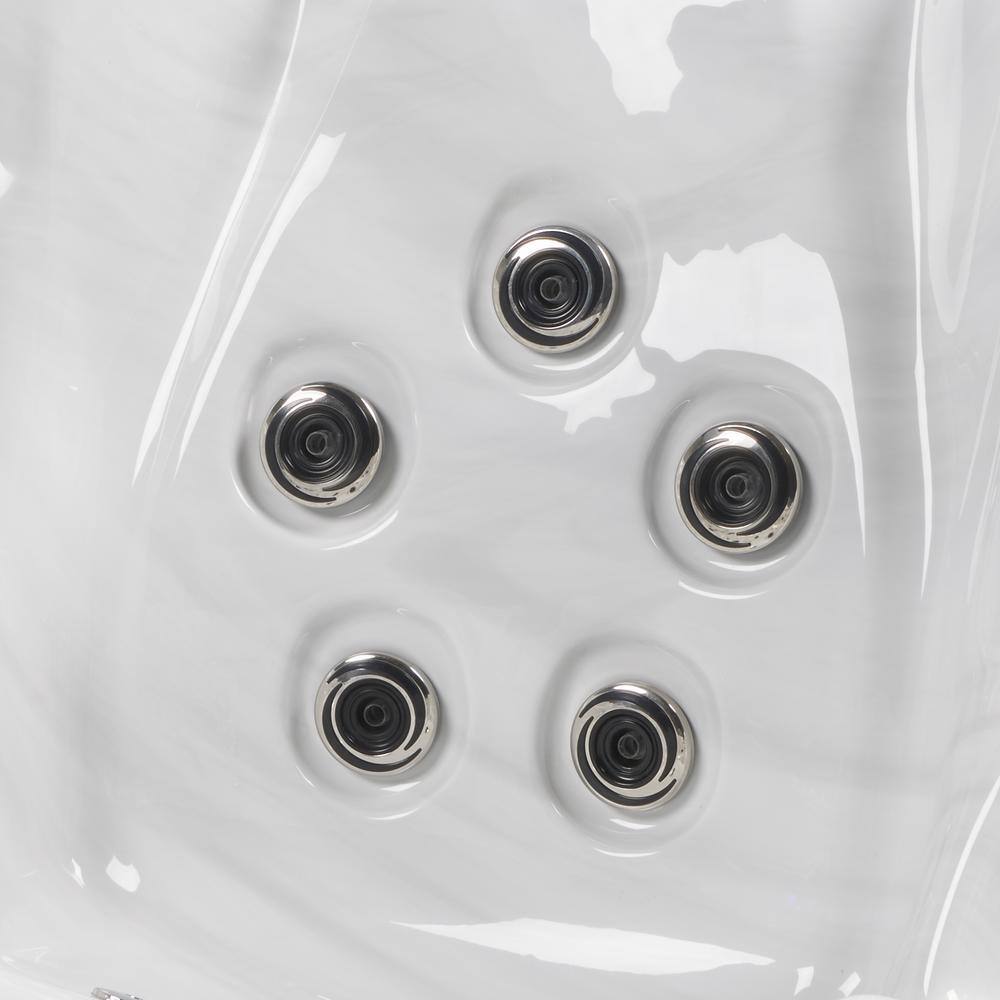 Outerbanks Gray 7-Person 100-Jet Square Hot Tub with LED Lighting