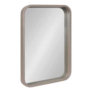 Hutton 30.00 in. H x 20.00 in. W Rectangle Wood Framed Gray Mirror